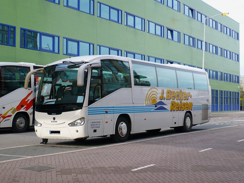 Scania Irizar Bus aus Deutschland fotografiert in Rotterdam am 10-11-2010.