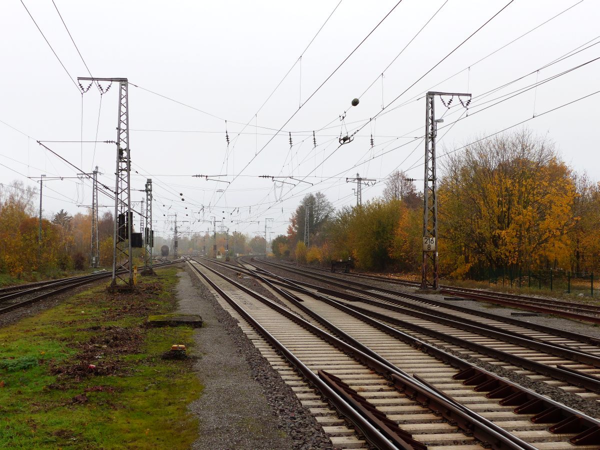 Linien nach Bad Bentheim und nach Emden. Bahnhof Salzbergen 21-11-2019.

Splitsing lijnen naar Bad Bentheim en naar Emden. Station Salzbergen 21-11-2019.