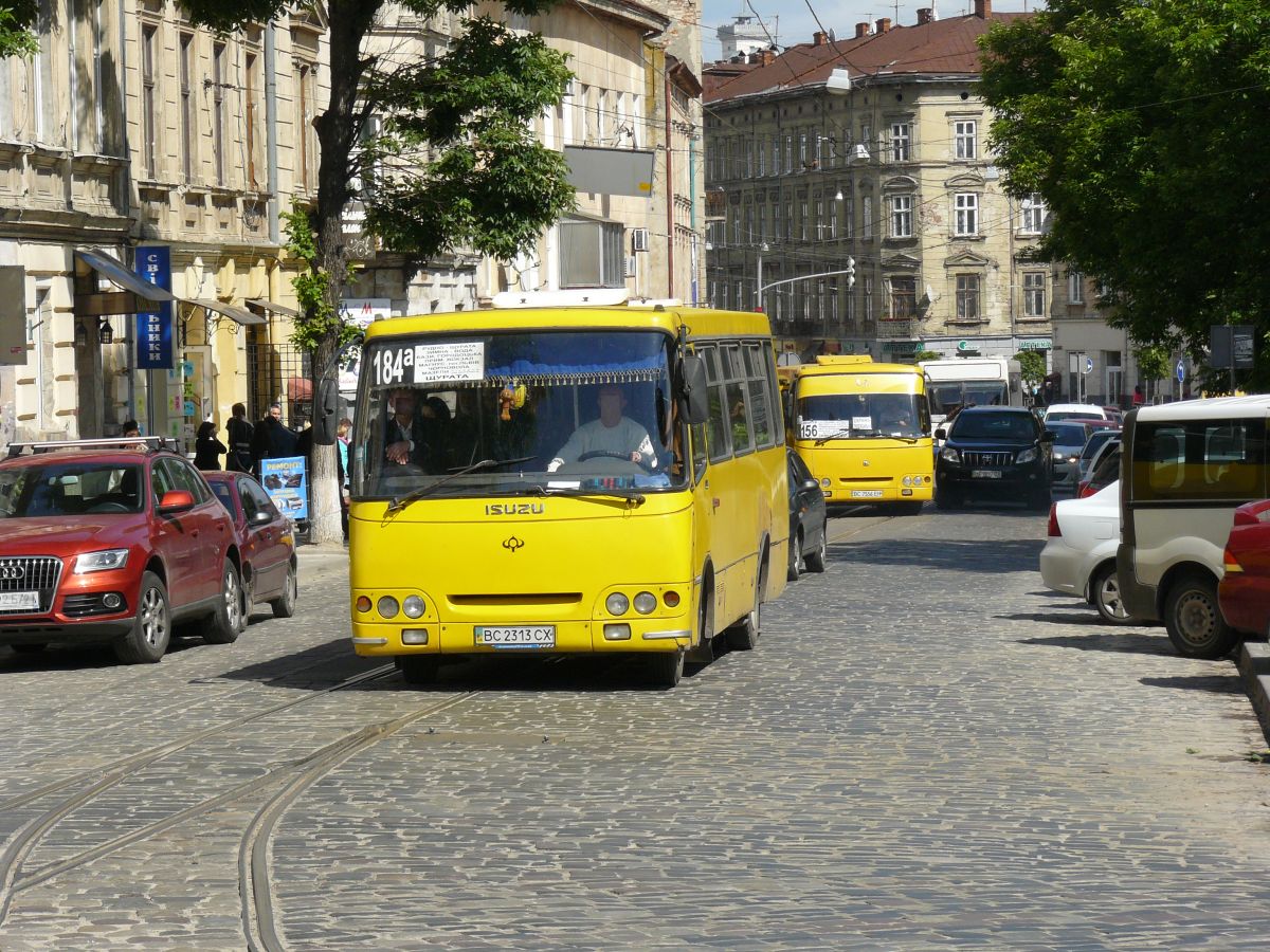 Uspih-BM Isuzu Bogdan А09201 Bus. Shevchenka Strasse, Lviv, Ukraine 28-05-2015.

Uspih-BM Isuzu Bogdan А09201 bus. Shevchenka straat, Lviv, Oekraïne 28-05-2015.