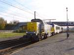 Diesel/403468/nmbs-loks-7754-1349-und-13xx NMBS Loks 7754, 1349 und 13XX Gleis 3 Antwerpen Noorderdokken 31-10-2014.

NMBS locomotieven nummer 7754, 1349 en 13XX doorkomst spoor 3 Antwerpen Noorderdokken 31-10-2014.
