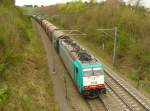 NMBS Lok 2839 mit Gterzug bei Gemmenich, Belgen 04-04-2014.

NMBS locomotief 2839 met goederentrein bij  Gemmenich, Belgi 04-04-2014.