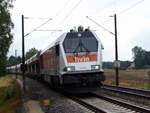 HVLE (Havellndische Eisenbahn AG) Diesellokomotive Maxima 40 CC Nummer V 490.1  (92 80 1264 004-3 D-HVLE) Bernte, Emsbren 17-08-2018.