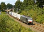 TXL Lok 189 281 mit Gterzug bei Elten 11-09-2013.

TXL locomotief 189 281 met goederentrein bij Elten, Duitsland 11-09-2013.