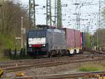 MRCE (Mitsui Rail Capital Europe) Lok 189 280 rangeerstation Kln Gremberg, Porzer Ringstrae, Kln 31-03-2017.