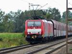 DB Cargo Lokomotive 189 043-3 mit zusterlok Alte Heerstrae, Rees bei Emmerich am Rhein 21-08-2020.