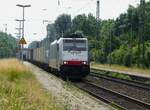 Railpool locomotive 186 493-3 Gleis 2 Bahnhof Empel-Rees 18-06-2021.