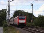 DB Cargo Lokomotive 189 086-2 mit Schwesterlok Wasserstrasse, Hamminkeln 16-09-2022.