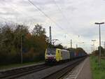 Rail Force One Lokomotive 189 205-5 (91 80 6189 205-8 D-DISPO) Gleis 1 Bahnhof Empel-Rees 03-11-2022.