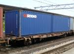 Lgns 583 Containertragwagen mit Nummer 23 80 4435 249-8. Gleis 1 Dordrecht, Niederlande 12-06-2015.

Lgns 583 containerwagen met nummer 23 80 4435 249-8. Spoor 1 Dordrecht 12-06-2015.