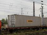 Lgs Containertragwagen mit Nummer 25 RIV 80 D-DB 4427 377-3 Gterbahnhof Oberhausen West 18-08-2022.
