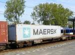 Sgns Nummer 33 84 455 7 020-7 RN Railmotion beladen mit Maersk Container.
