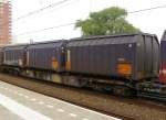 Rail Motion Slps containerwagen met nummer 83 84 4726 361-0 in een huisvuiltrein naar Noordwijkerhout op spoor 10 Leiden Centraal Station, Nederland 17-07-2013.