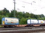 Sggrss Gelenk-Containertragwagen mit Nummer 37 TEN-RIV 80 D-WASCO 4975 814-7 Rangierbahnhof Gremberg, Kln 09-07-2016.