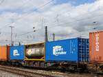 Sgnss60 Drehgestell-Containertragwagen der ERR mit Nummer 33 RIV 80 D-ERR 4552 134-5 Oberhausen West 13-07-2017.