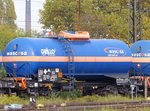 Zagns Kesselwagen  Grillo  von Wascosa mit Nummer 37 TEN-RIV 80 D-WASCO 7809 152-7 Gterbahnhof Oberhausen West 30-10-2015.