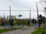 Bahnbergang Strecke Leiden-Woerden-Utrecht.