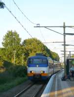 TW Sprinter SGM-III Nummer 2986 Cleis 3 in Oisterwijk 18-09-2012.

Sprinter SGM-III 2986 spoor 3 Oisterwijk 18-09-2012.