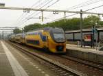 Elektrisch/362193/tw-8731-gleis-3a-in-dordrecht TW 8731 Gleis 3a in Dordrecht 08-08-2014.

DD-IRM-VI treinstel 8731 komt binnen op spoor 3a in Dordrecht 08-08-2014.