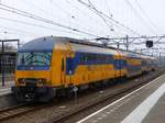 DDZ-4 TW 7519 Gleis 3b Dordrecht 16-02-2017.

DDZ-4 treinstel 7519 spoor 3b Dordrecht 16-02-2017.