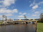NS SLT-6 Triebzug 2641  Rijn en Schiekanaal  Eisenbahnbrcke Leiden 15-04-2022.