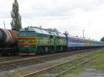 Diesel/34680/2m62-1254-mit-d-zug-von-sofia-nach 2M62-1254 mit D-Zug von Sofia nach Moskau in Hlyboka, 08-09-2007.