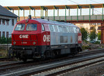 Die OHE-Cargo 200086 (92 80 1216 158-6 D-OHEGO), ex DB 216 158-6, steht am 23.09.2016 beim Bahnhof Gieen.