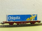Mrklin 4672 SJ Kontainerwagen Lgjs mit  Chiquita bananen container .

Mrklin 4672 SJ containerwagen Lgjs beladen met een  Chiquita bananen container .