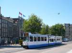 GVBA tram 838 Prins Hendrikkade, Amsterdam 23-07-2014.