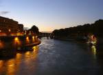 Tiber ab Ponte Cavour gesehen, Rom 011-09-2014.
Rivier de Tiber gezien vanaf de Ponte Cavour, Rome 01-09-2014.