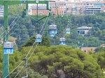 Seilbahn von Madrid (spanisch Telefrico de Madrid). Stadtpark Casa de Campo, Madrid 01-09-2015. 

De Telefrico kabelbaan. Kabelbaanstation Casa de Campo, Madrid 01-09-2015.