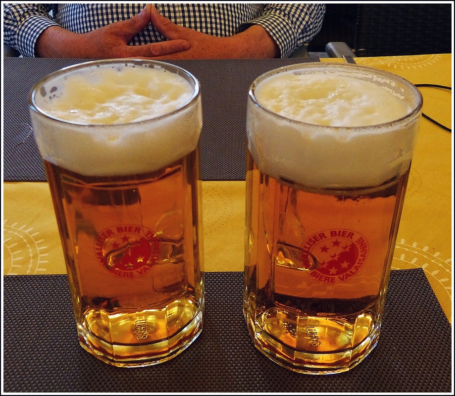 ... und dazu ein khles Bier. Brig, 23.05.2012 (Jeanny)