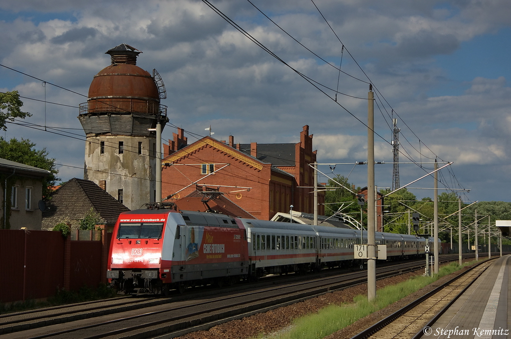 101 081-8  Cewe-Fotobuch  mit dem IC 1925 von Berlin Sdkreuz nach Kln Hbf in Rathenow. 17.06.2012