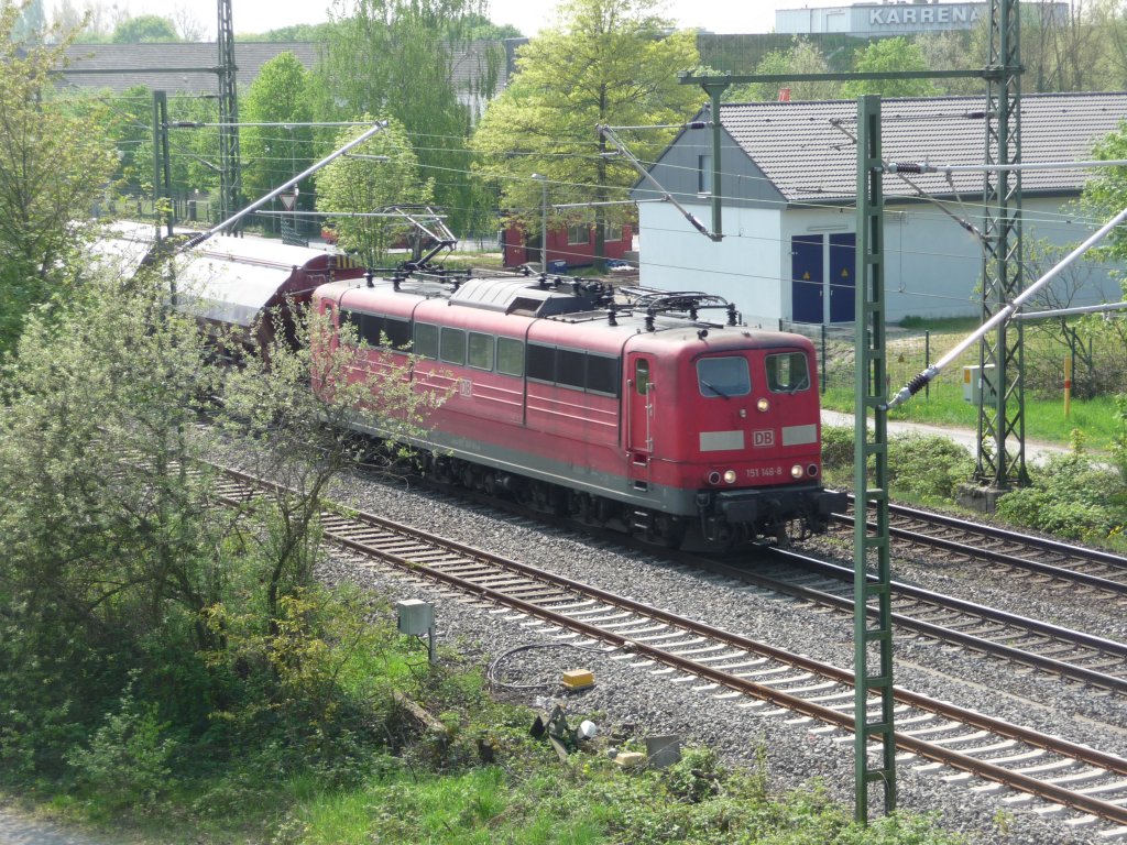 151 146 durchf�hrt am 21.04.2011 mit einem G�terzug Lintorf.