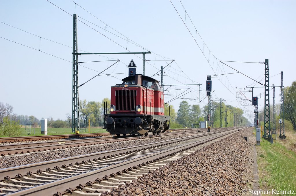 212 024-4 EGP als Lz in Friesack(Mark) in Richtung Neustadt(Dosse) unterwegs. Netten Gru zurck! 21.04.2011