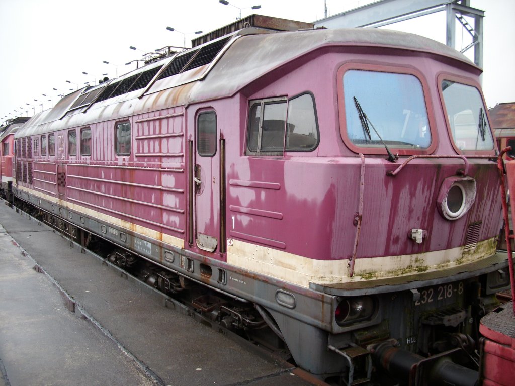 232 218-8 ex.Bh Dresden Friedrichstadt am 24.Januar 2009 in Mukran West.