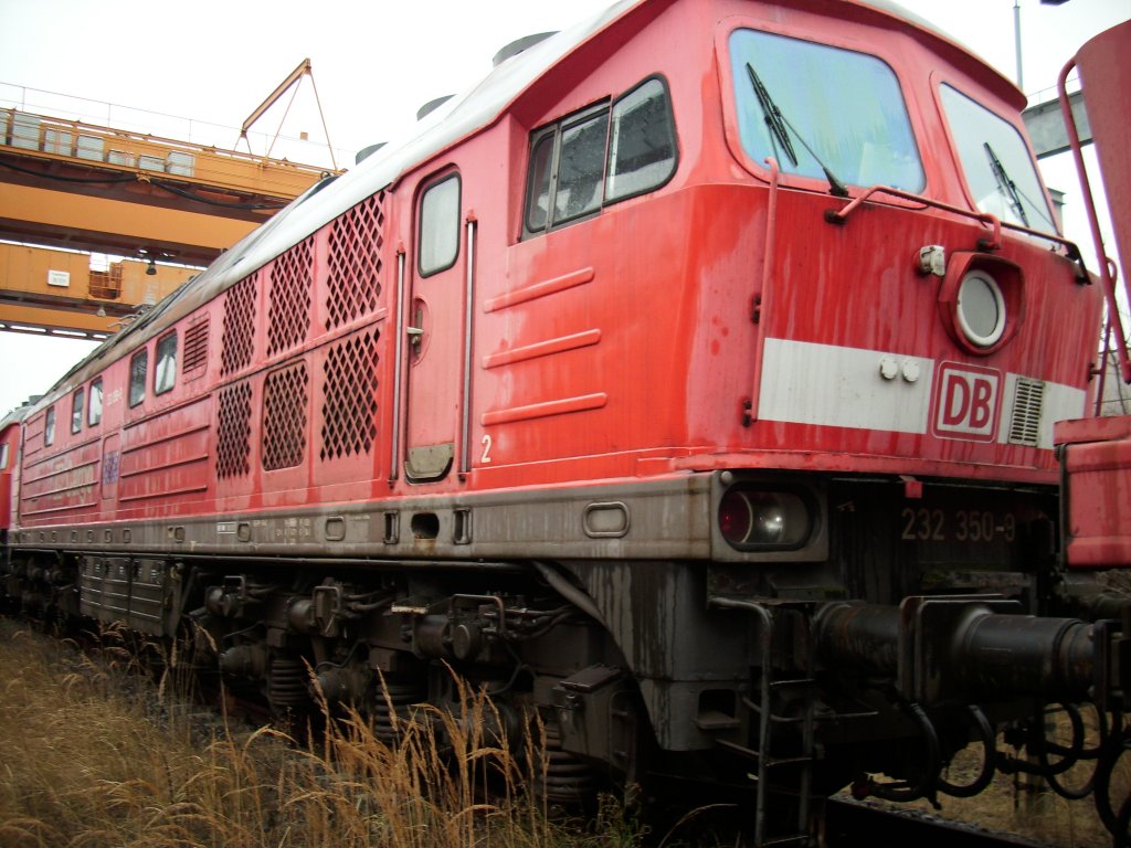 232 350-9 ex.Bh Rostock Seehafen am 24.Januar 2009 in Mukran West.