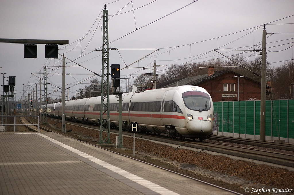 411 001-1  Neustadt an der Weinstrasse  als ICE 1539 von Kln Hbf nach Berlin Ostbahnhof & 411 570-5 als ICE 1549 von Dsseldorf Hbf nach Berlin Ostbahnhof in Rathenow. Netten Gru an den Tf! 11.03.2012