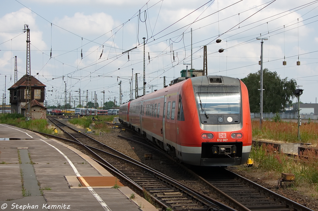 612 038-9 & 612 067-8 als RE6  CLEX  (RE 3737) von Leipzig Hbf nach Chemnitz Hbf, bei der Ausfahrt aus dem Leipziger Hbf. 06.07.2013