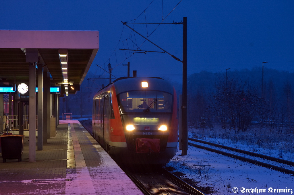 642 224/724 als RB13 (RB 17966) von Rathenow nach Stendal in Rathenow. 23.01.2012