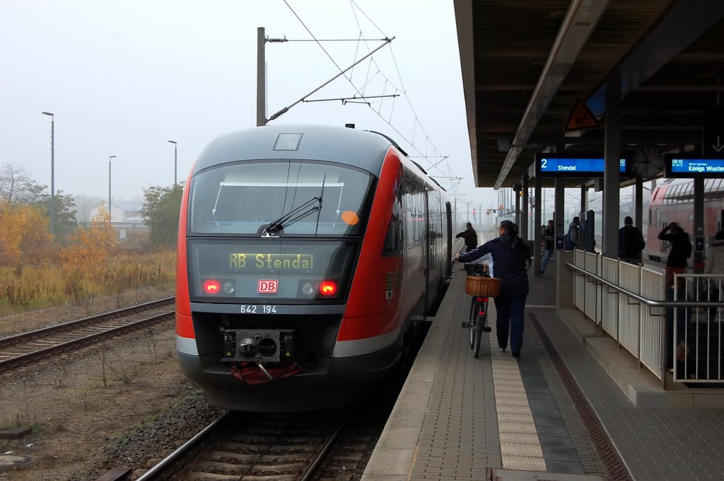 642 694/194 als RB (RB 36708) nach Stendal in Rathenow. 02.11.2010