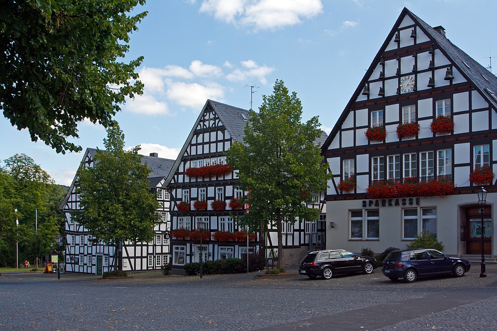 Am Marktplatz von Hilchenbach (Kreis Siegen) am 11.08.2012.