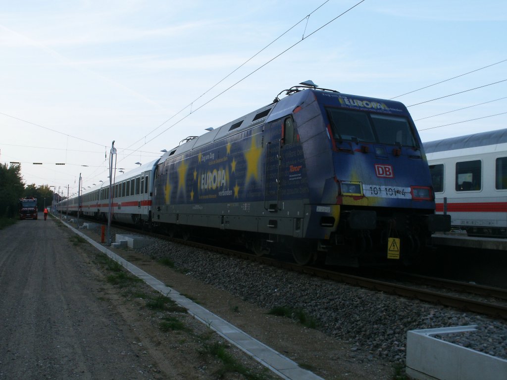 Bereits nach der Ankunft von 101 101,mit dem IC 2355 Frankfurt Flughafen-Binz,am 24.September 2011,in Binz war die Sonne verschwunden.