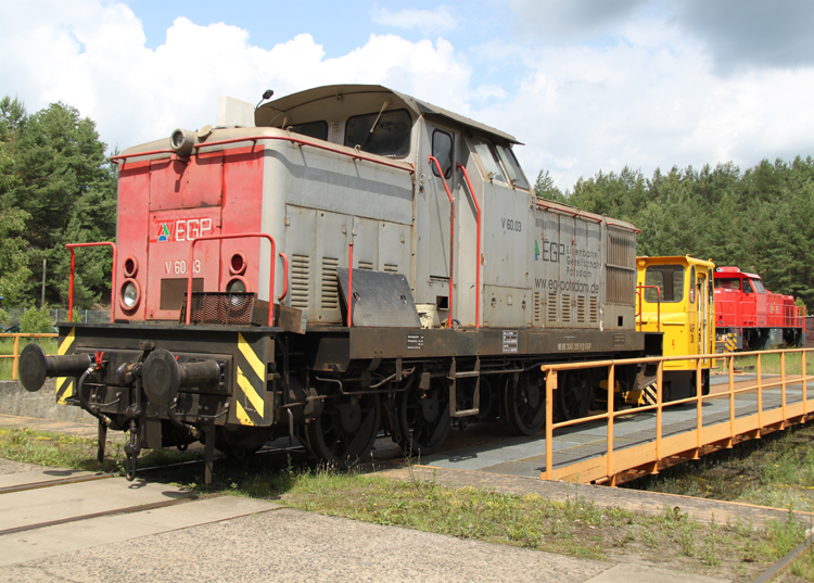 EGP V60.03 im Bahnwerk Neustrelitz (Netinera Werke GmbH)Aufgenommen am 17.06.2011