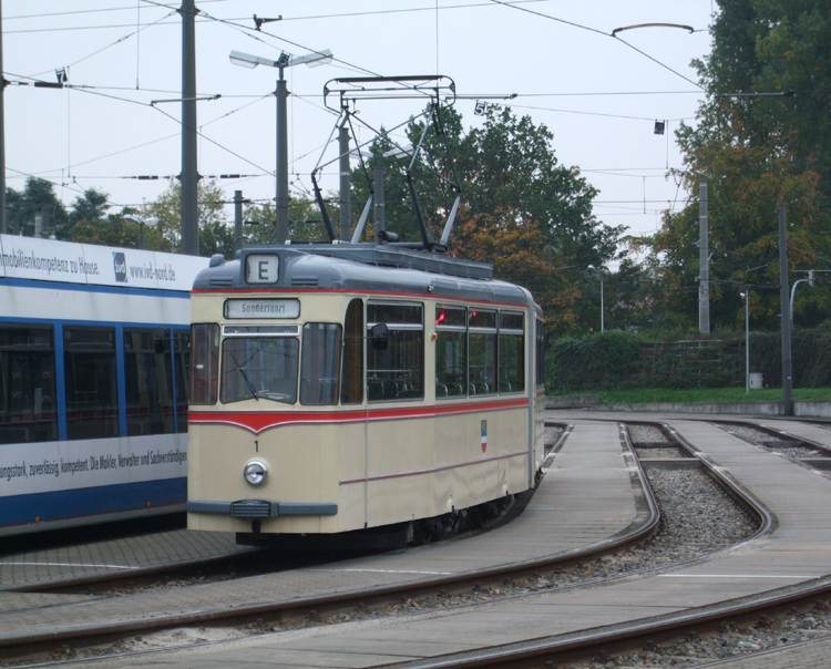 Gothawagen 1 der der Rostocker Nahverkehrsfreunde stand im Betriebshof Hamburger St,Rostock abgestellt.(07.10.10)