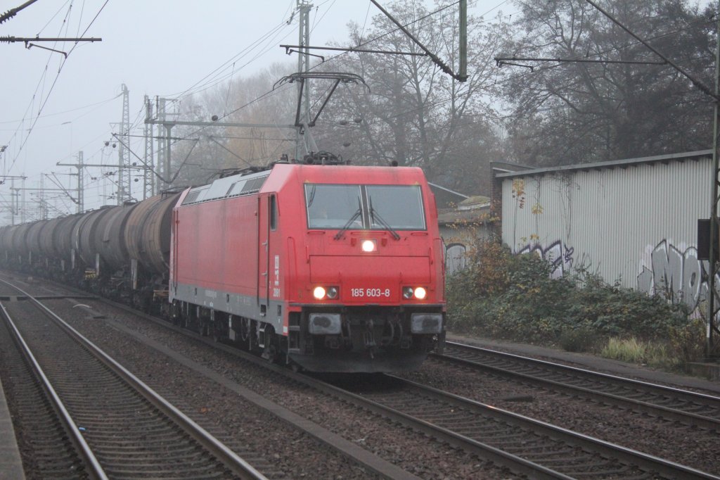 HGK 185 603-8 In Hamburg Harburg am 09.11.2011