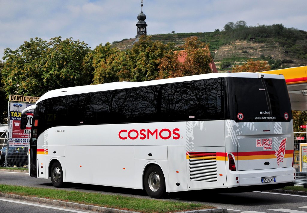 IRISBUS DOMINO aus Italien ist am 23.9.2012 in Krems an der Donau unterwegs.