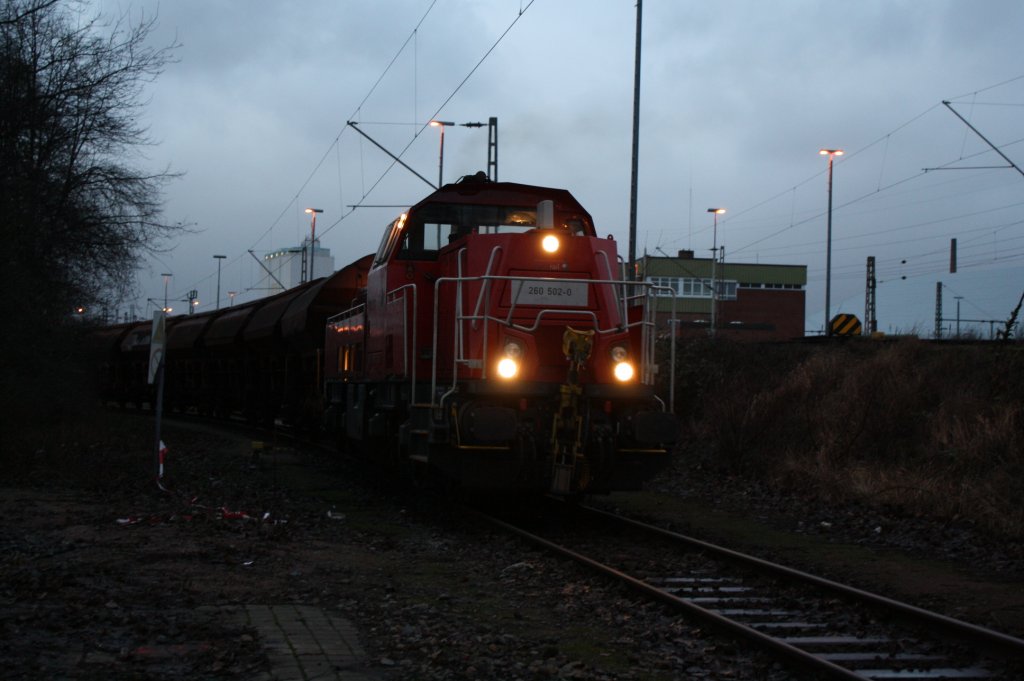 NorthRail Gravita 260 502-0 Rangiert am 12.01.2011 in Hamburg Moorburg