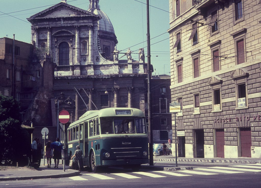 Roma ATAC Obuslinie 46 Via Paola am 27. August 1970.