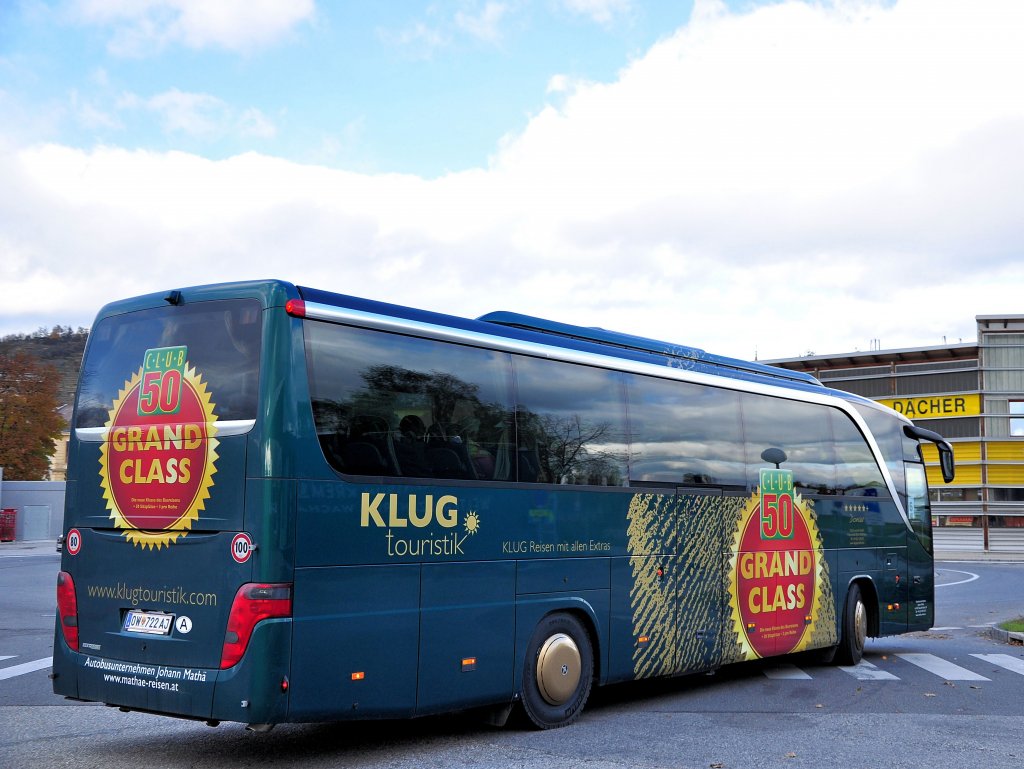 SETRA S415 HD vom Busunternehmer MATH� aus �sterreich (Club 50,Klug Touristik)im Oktober 2012 in Krems.