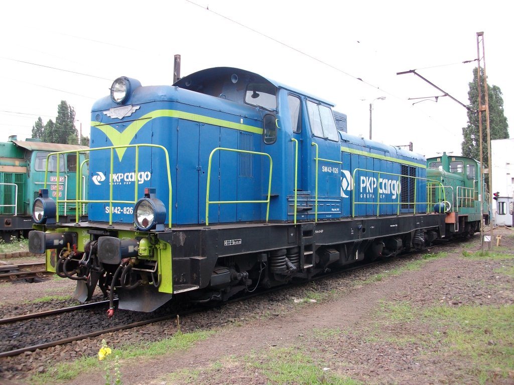 SM42-826 in den Farben von PKP-Cargo im Depot Szczecin Port Centralny am 07.August 2010.